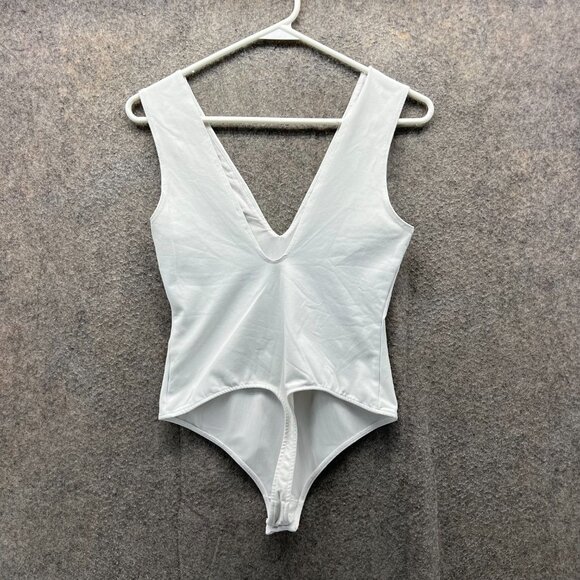 Free People Bodysuit Womens Small White Stretch One Piece Swimsuit Takahashi - Picture 2 of 10